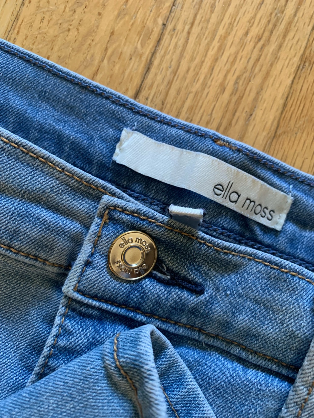 ella moss // light wash jeans straight cut sz 12